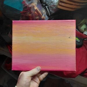 Vibrant Pink and Orange Canvas Art
